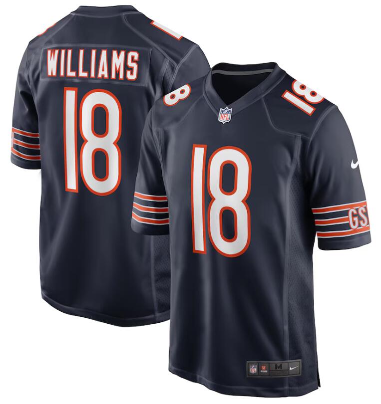 Men Chicago Bears #18 Caleb Williams Nike Navy Blue Alternate 2024 NFL Draft First Round Pick Player Game  Jersey->chicago bears->NFL Jersey